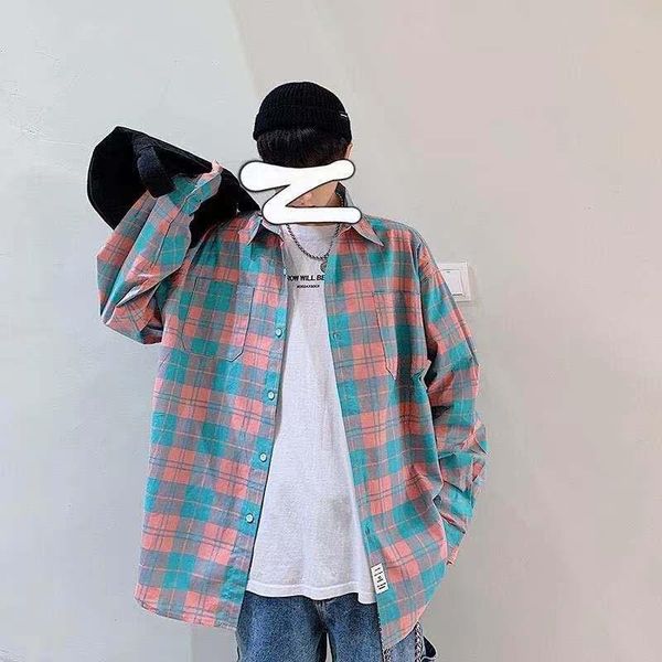 men's casual shirts 2022 lattice printing nice shirt fashion student loose long sleeve clothes multicolo, White;black
men's casual shirts 2022 lattice printing nice shirt fashion student loose long sleeve clothes multicolo, White;black