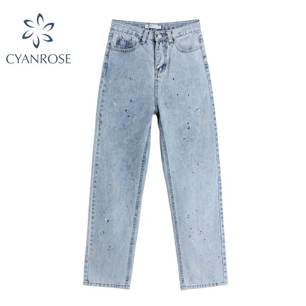 women palazzo denim pants casual wide leg trousers lady vintage streetwear blue jeans female paint dot baggy straight pants 210417
women palazzo denim pants casual wide leg trousers lady vintage streetwear blue jeans female paint dot baggy straight pants 210417