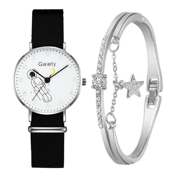 wristwatches gaiety brand 2 pcs canvas strap ladies luxury watch bracelet set quartz wristwatch women simple clock gift reloj, Slivery;brown
wristwatches gaiety brand 2 pcs canvas strap ladies luxury watch bracelet set quartz wristwatch women simple clock gift reloj, Slivery;brown