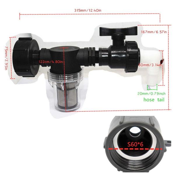 garden water tank tap adapter ibc ton barrel filter connector jointgarden connectors with valve watering equipments
garden water tank tap adapter ibc ton barrel filter connector jointgarden connectors with valve watering equipments
