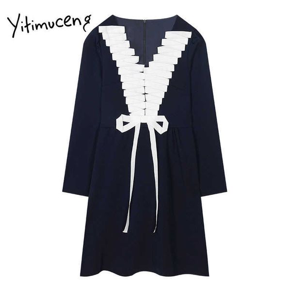 yitimuceng black vintage dresses for women spring french long sleeve v-neck solid bow fashion clothing office lady lace up 210601, Black;gray
yitimuceng black vintage dresses for women spring french long sleeve v-neck solid bow fashion clothing office lady lace up 210601, Black;gray