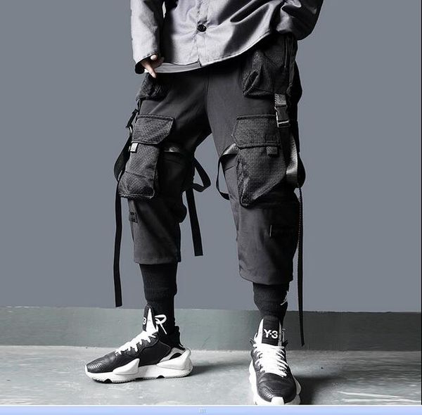 multi pockets cargo pants harajuku casual track trouser streetwear techwear joggers cyberpunk men's clothes, Black
multi pockets cargo pants harajuku casual track trouser streetwear techwear joggers cyberpunk men's clothes, Black