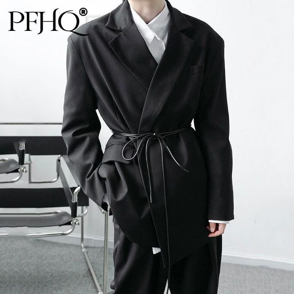 men's suits & blazers pfhq men wear bandage waist notched collar black big size suit coat 2021 autumn fashion loose streetwear 21d3576, White;black
men's suits & blazers pfhq men wear bandage waist notched collar black big size suit coat 2021 autumn fashion loose streetwear 21d3576, White;black