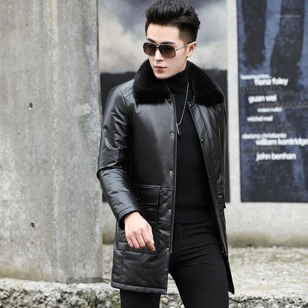 men's leather & faux jacket men cow duck down winter coat real collar genuine mens sy56n yy912, Black
men's leather & faux jacket men cow duck down winter coat real collar genuine mens sy56n yy912, Black