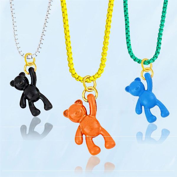 chains k- cute small bear couple pendants necklaces for women men color retro necklace white blue bears dangle girls fashion jewelry, Silver
chains k- cute small bear couple pendants necklaces for women men color retro necklace white blue bears dangle girls fashion jewelry, Silver