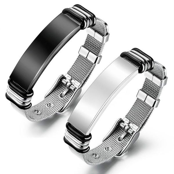 link, chain jewelry wholesale stainless steel strap mesh smooth bracelet simple titanium men's, Black
link, chain jewelry wholesale stainless steel strap mesh smooth bracelet simple titanium men's, Black