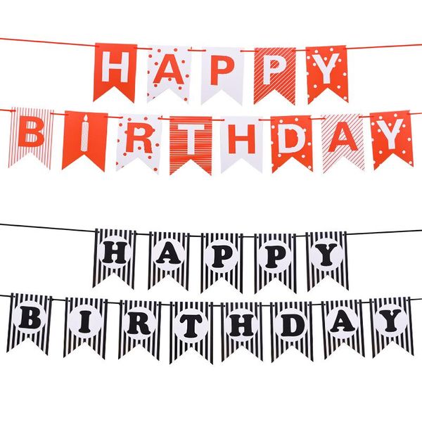 party decoration 1 set red black striped happy birthday bunting banner paper flags for kids adults anniversary backdrop decor
party decoration 1 set red black striped happy birthday bunting banner paper flags for kids adults anniversary backdrop decor