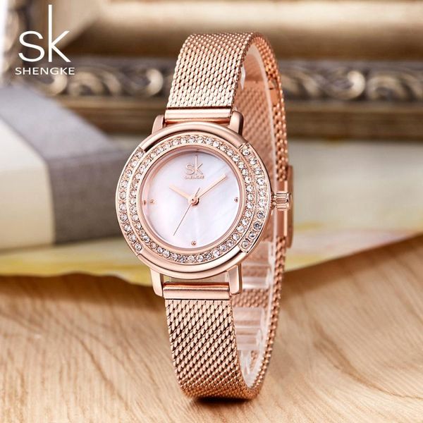wristwatches shengke women's watch brand rose gold women watches luxury diamond bracelet wristwatch ladies clock, Slivery;brown
wristwatches shengke women's watch brand rose gold women watches luxury diamond bracelet wristwatch ladies clock, Slivery;brown