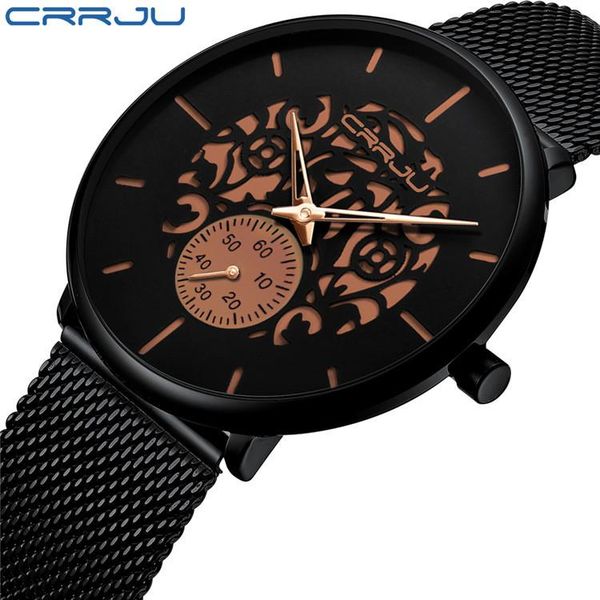 wristwatches crrju 2150 fashion mesh steel belt mens watches luxury dress quartz engraved dial design relogio masculino, Slivery;brown
wristwatches crrju 2150 fashion mesh steel belt mens watches luxury dress quartz engraved dial design relogio masculino, Slivery;brown
