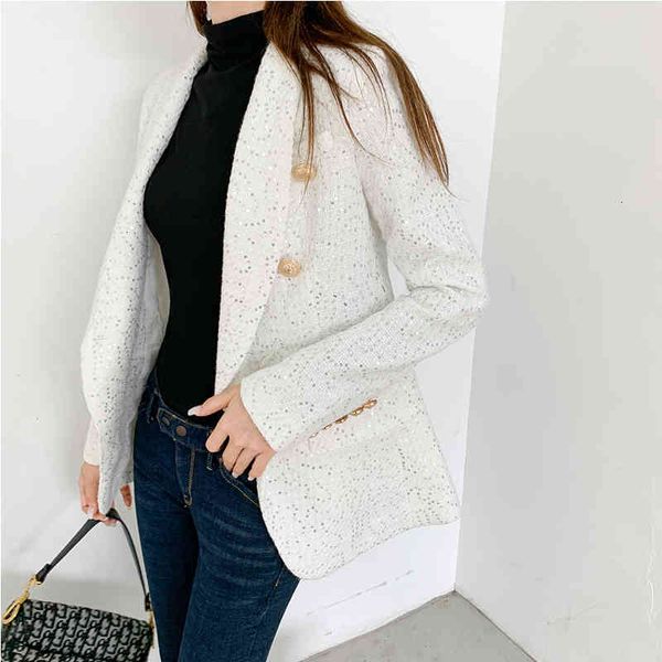 women's wool & blends suit female short paragraph autumn and winter retro tassel pearl buckle weaving ladies rough tweed jacket a3j8, Black
women's wool & blends suit female short paragraph autumn and winter retro tassel pearl buckle weaving ladies rough tweed jacket a3j8, Black