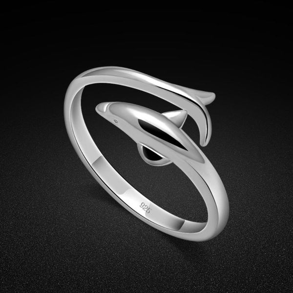 cluster rings women's 925 silver ring minimalist dolphin original open tail adjustment birthday gift, Golden;silver
cluster rings women's 925 silver ring minimalist dolphin original open tail adjustment birthday gift, Golden;silver