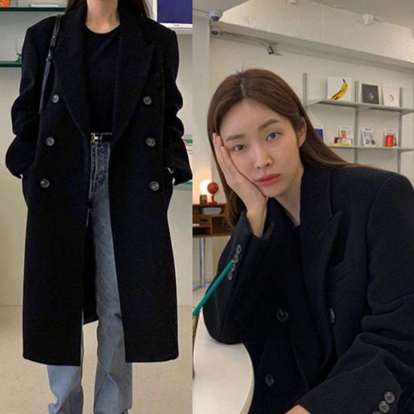 women's wool & blends che jingyuan's same black woolen coat mid length autumn winter 2021 european station customization
women's wool & blends che jingyuan's same black woolen coat mid length autumn winter 2021 european station customization