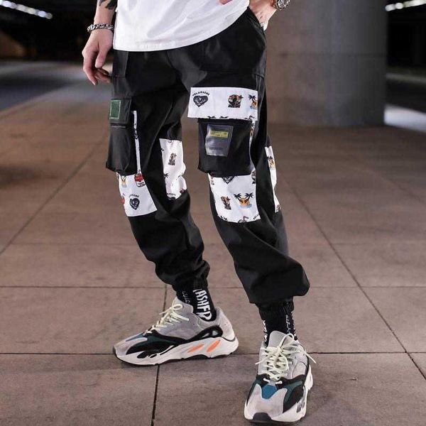 men's pants side pockets cargo harem hip hop casual male tatical joggers trousers fashion streetwear, Black
men's pants side pockets cargo harem hip hop casual male tatical joggers trousers fashion streetwear, Black