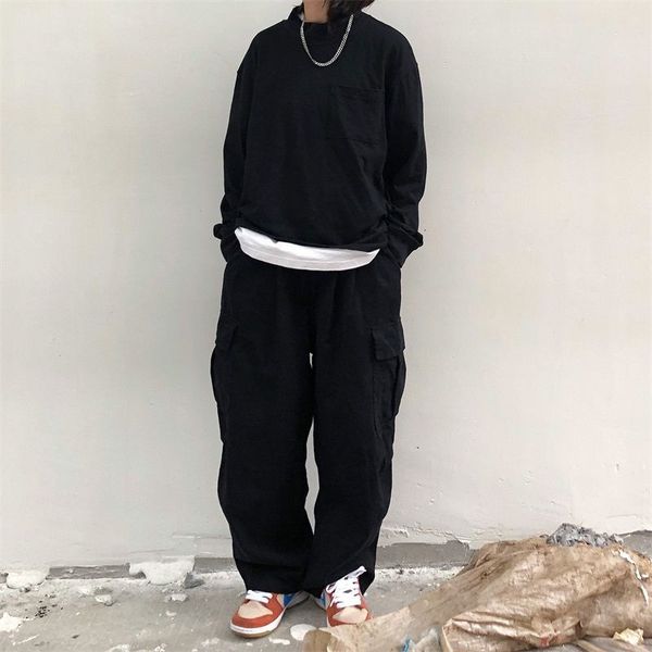 women's pants & capris harajuku streetwear black cargo women baggy gothic hippie oversize white wide leg trousers for female korea, Black;white
women's pants & capris harajuku streetwear black cargo women baggy gothic hippie oversize white wide leg trousers for female korea, Black;white