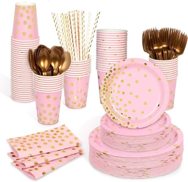 disposable dinnerware pink party supplies paper plates tableware cutlery sets for birthday wedding holiday graduation cocktail decoration
disposable dinnerware pink party supplies paper plates tableware cutlery sets for birthday wedding holiday graduation cocktail decoration