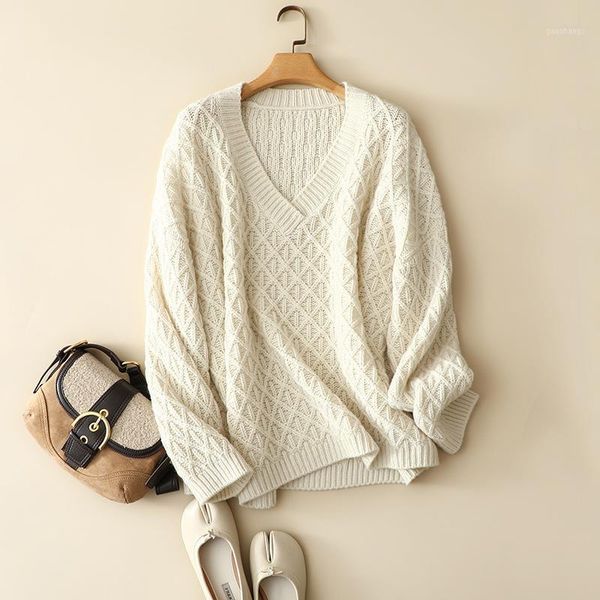 women's sweaters 2021 arrival chunky cashmere wool v neck female oversized loose fashion pullovers knitted winter thick diamond 1, White;black
women's sweaters 2021 arrival chunky cashmere wool v neck female oversized loose fashion pullovers knitted winter thick diamond 1, White;black