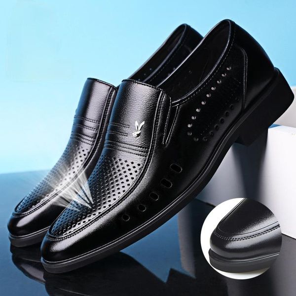 genuine leather dress shoes men's soft summer breathable business middle-aged and elderly soles high leisure, Black
genuine leather dress shoes men's soft summer breathable business middle-aged and elderly soles high leisure, Black