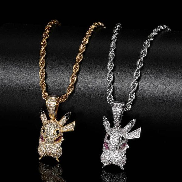 pendant necklaces cartoon characters bling cute cubic zirconia necklace hip hop jewelry gift, Silver
pendant necklaces cartoon characters bling cute cubic zirconia necklace hip hop jewelry gift, Silver