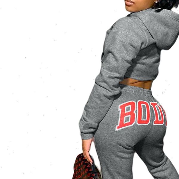 womens tracksuits letter print women tracksuit 2 piece sets long sleeve hoodies crop sweatpants fall winter jogging suits, Gray
womens tracksuits letter print women tracksuit 2 piece sets long sleeve hoodies crop sweatpants fall winter jogging suits, Gray
