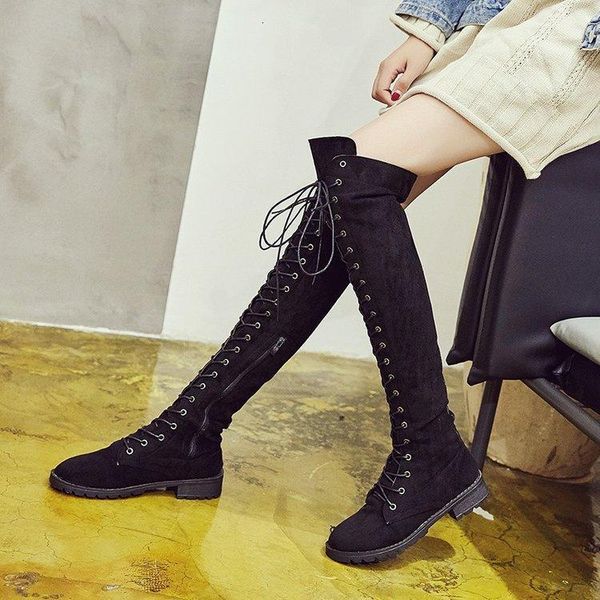 boots size 34-43 womens winter female knee botas thigh high platform cross strap shoes mujer flock lace-up round toe zapatos y45 2n16, Black
boots size 34-43 womens winter female knee botas thigh high platform cross strap shoes mujer flock lace-up round toe zapatos y45 2n16, Black