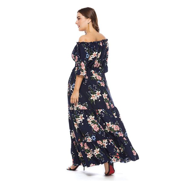 leaky shoulder printing strapless streetwear style loose womens plus size dresses one piece dress, Black
leaky shoulder printing strapless streetwear style loose womens plus size dresses one piece dress, Black