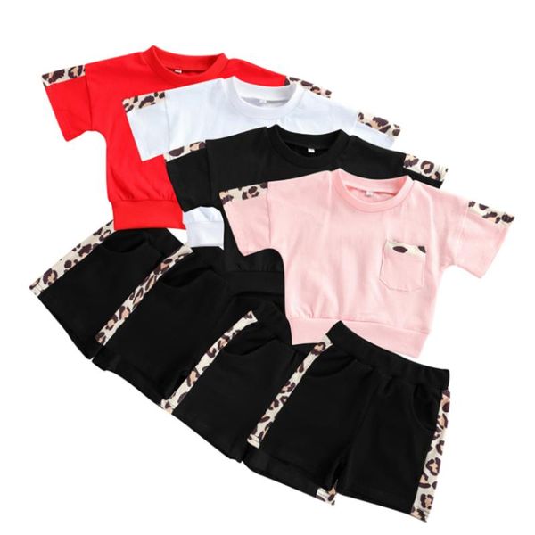 0-3y summer toddler infant clothes set leopard stitching shorts 2pcs kids baby girls boys casual outfit clothing sets, White
0-3y summer toddler infant clothes set leopard stitching shorts 2pcs kids baby girls boys casual outfit clothing sets, White