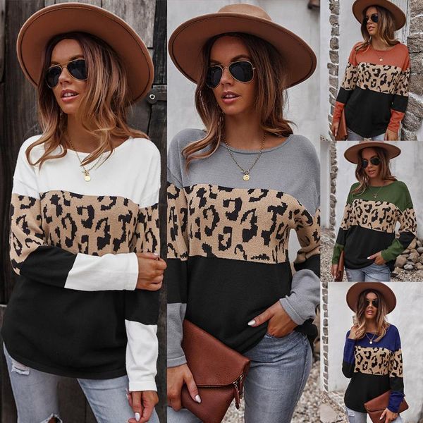 women's sweaters print knitted sweater woman long sleeve spliced leopard female o neck autumn fashion pullover harajuku y2k clothes 202, White;black
women's sweaters print knitted sweater woman long sleeve spliced leopard female o neck autumn fashion pullover harajuku y2k clothes 202, White;black