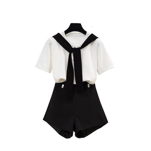 women's tracksuits summer fashion leisure knitting & chiffon shorts wide-legged short pants two pcs casual suits women clothing set ves, Gray
women's tracksuits summer fashion leisure knitting & chiffon shorts wide-legged short pants two pcs casual suits women clothing set ves, Gray