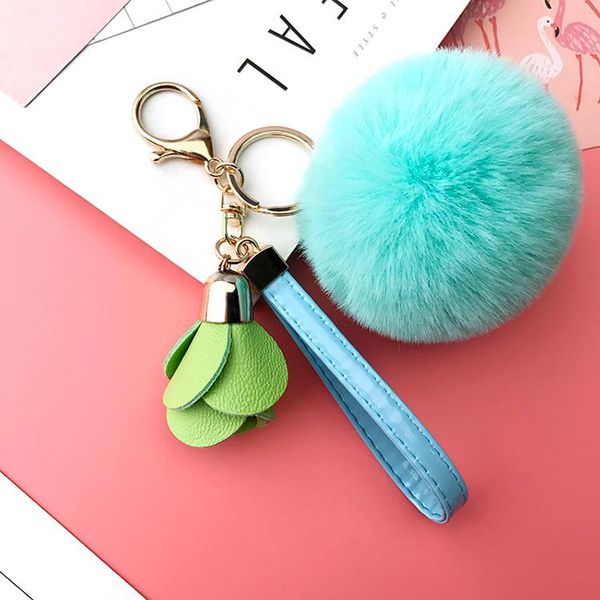 keychains leather flower key rings fluffy multicolor pompom faux fur ball for women bag charm trinket jewelry wholesale, Silver
keychains leather flower key rings fluffy multicolor pompom faux fur ball for women bag charm trinket jewelry wholesale, Silver