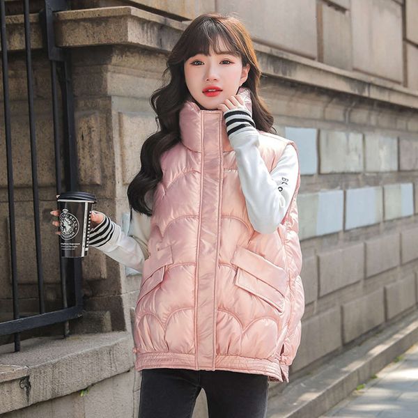 bright face vest cotton jacket women's short winter version loose small, White
bright face vest cotton jacket women's short winter version loose small, White