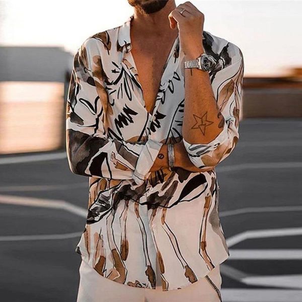 men's casual shirts summer shirt printed loose men long sleeve lapel for dating plus size hawaiian beach party, White;black
men's casual shirts summer shirt printed loose men long sleeve lapel for dating plus size hawaiian beach party, White;black