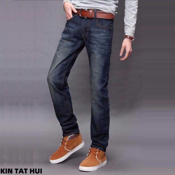 men's jeans autumn winter warm men classic business casual jean mens fashion comfortable solid slim straight long denim pants, Blue
men's jeans autumn winter warm men classic business casual jean mens fashion comfortable solid slim straight long denim pants, Blue
