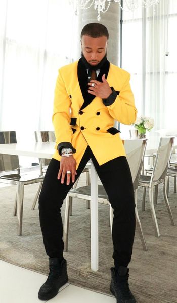 men's suits & blazers latest coat pant designs yellow blazer +black pants casual men jacket fashion custom groom tuxedo terno masculino, White;black
men's suits & blazers latest coat pant designs yellow blazer +black pants casual men jacket fashion custom groom tuxedo terno masculino, White;black