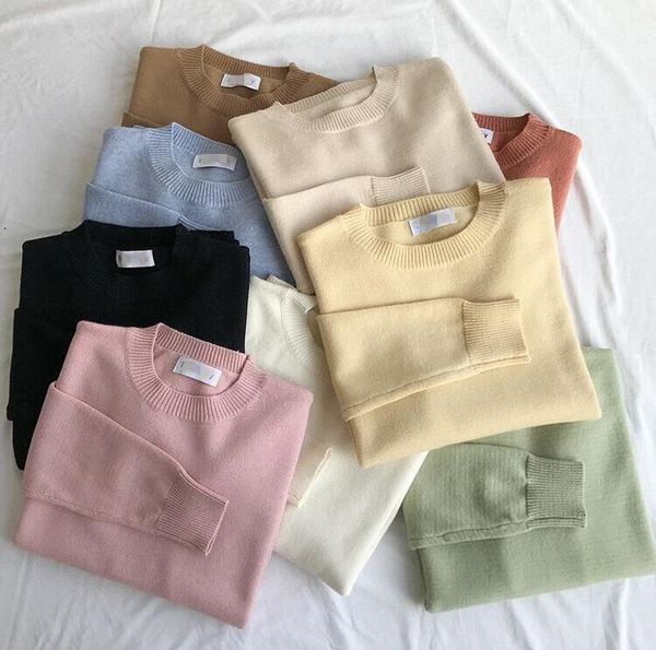 women's sweaters autumn and winter fashion solid color loose warm pullover sweater women, White;black
women's sweaters autumn and winter fashion solid color loose warm pullover sweater women, White;black