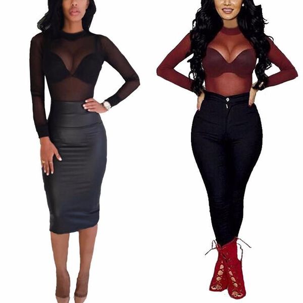 spring summer women stretch tight perspective t shirt transparent long-sleeved t-shirt female plus size shirts a168 women's, White
spring summer women stretch tight perspective t shirt transparent long-sleeved t-shirt female plus size shirts a168 women's, White
