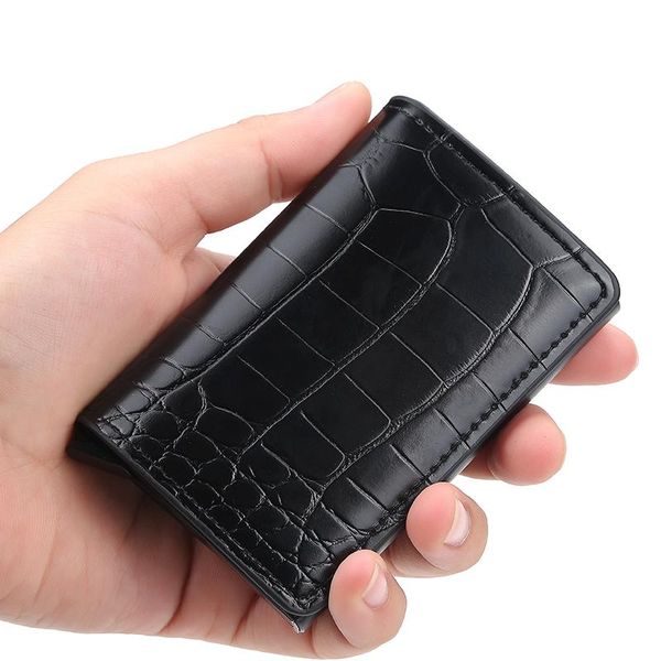 card holders anti thief rfid holder smart minimalist wallet pocket men women slim cardholder bank cash creditcard case bag, Brown;gray
card holders anti thief rfid holder smart minimalist wallet pocket men women slim cardholder bank cash creditcard case bag, Brown;gray