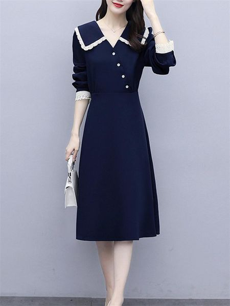 casual dresses arrival plus size women's dress autumn 2021 fashion temperament doll collar mid-length slimming lace splice formal l34, Black;gray
casual dresses arrival plus size women's dress autumn 2021 fashion temperament doll collar mid-length slimming lace splice formal l34, Black;gray