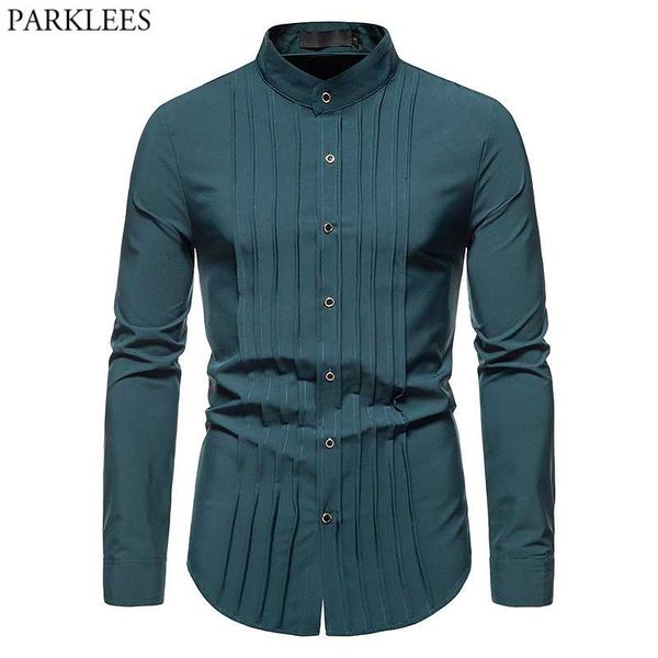 men's casual shirts 2021 brand mens tuxedo dress long sleeve pleated shirt men wedding groom party banquet male chemise homme 2xl, White;black
men's casual shirts 2021 brand mens tuxedo dress long sleeve pleated shirt men wedding groom party banquet male chemise homme 2xl, White;black
