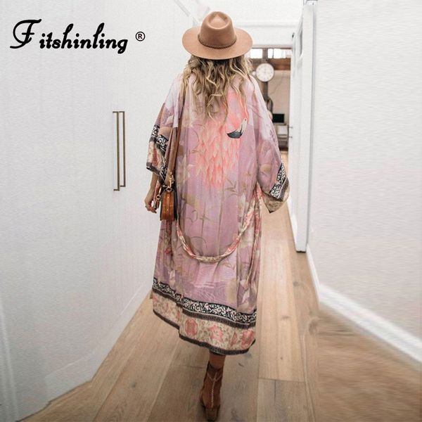 fitshinling 2021 cotton kimono vintage beach cover up swimwear crane print pink long cardigan bohemian oversize bikini outing
fitshinling 2021 cotton kimono vintage beach cover up swimwear crane print pink long cardigan bohemian oversize bikini outing