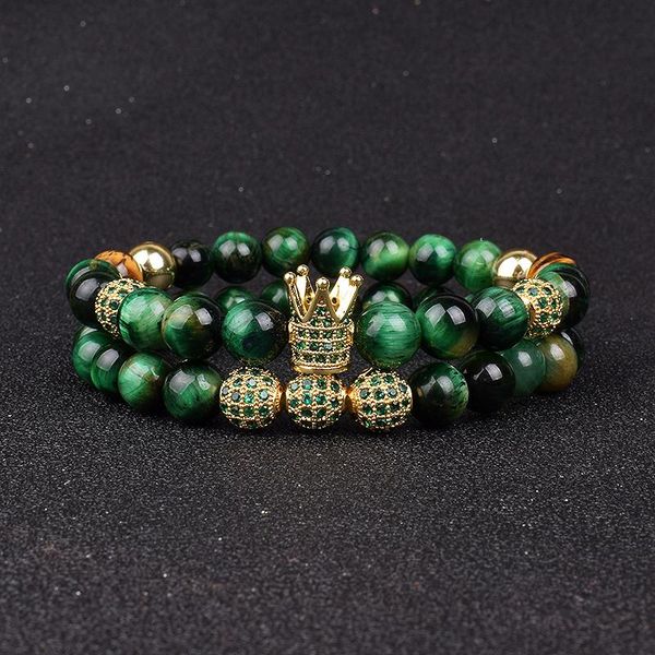 beaded, strands luxury green zircon crown ball bracelets set homme fashion tiger eye stone beaded for men women jewelry pulseira, Black
beaded, strands luxury green zircon crown ball bracelets set homme fashion tiger eye stone beaded for men women jewelry pulseira, Black