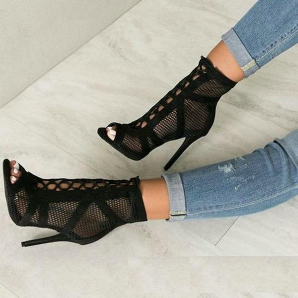 dropship fashion black summer sandals lace up cross-tied peep toe high heel ankle strap net surface hollow out
dropship fashion black summer sandals lace up cross-tied peep toe high heel ankle strap net surface hollow out