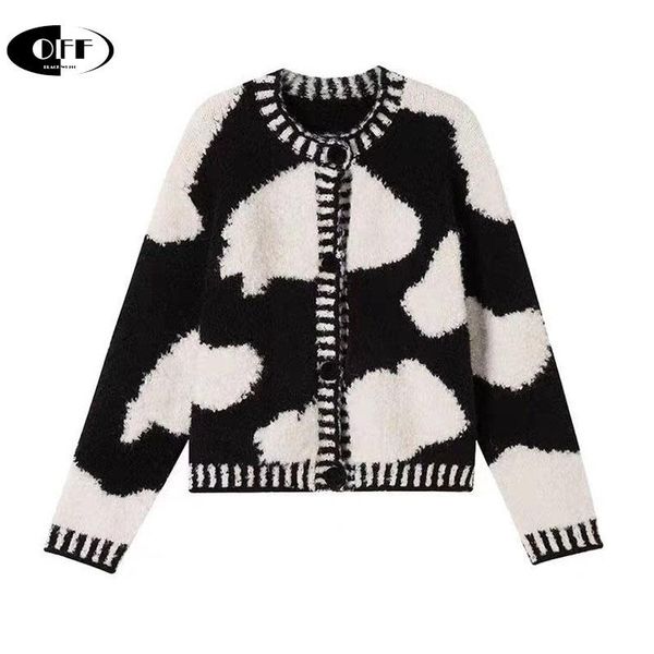 women's jackets autumn winter woman cardigan jacket black white leopard long sleeve single-breasted loose lady streewear coats for wome, Black;brown 
women's jackets autumn winter woman cardigan jacket black white leopard long sleeve single-breasted loose lady streewear coats for wome, Black;brown