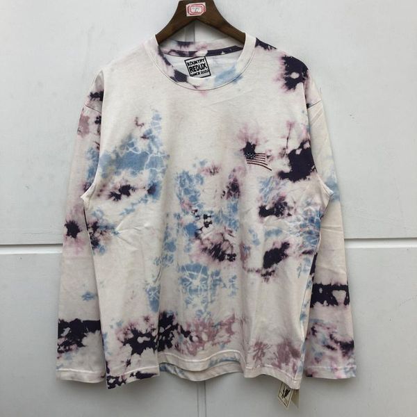 long sleeve tie dye kapital bone big t shirt men women loose embroidered flag t-shirt tees men's t-shirts, White;black
long sleeve tie dye kapital bone big t shirt men women loose embroidered flag t-shirt tees men's t-shirts, White;black