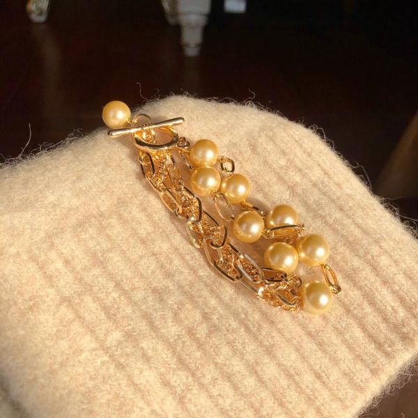 link, chain simple temperament bracelet pearl splicing ot-clasp for fashion jewelry girl party gift 954, Black
link, chain simple temperament bracelet pearl splicing ot-clasp for fashion jewelry girl party gift 954, Black
