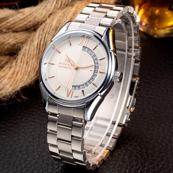 business fire men simple luxury casual mechanical watches fully rustless military watch relogio clock, Slivery;brown
business fire men simple luxury casual mechanical watches fully rustless military watch relogio clock, Slivery;brown