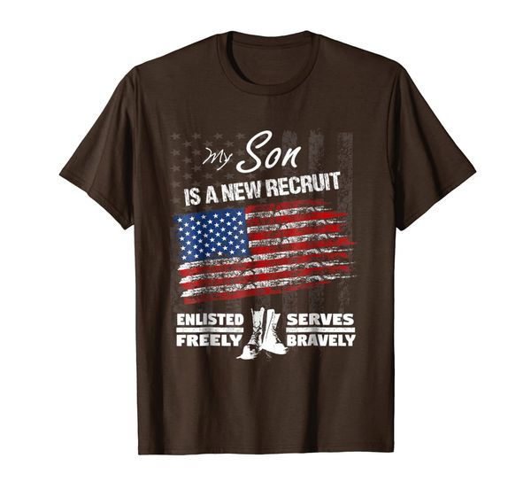new recruit shirt - my son joined the u.s. military, White;black 
new recruit shirt - my son joined the u.s. military, White;black