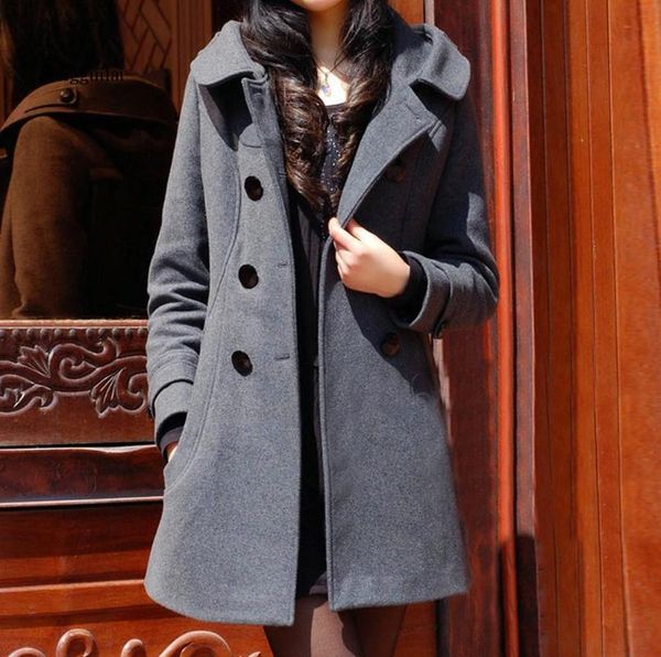 women's jackets winter coats casual medium and long jacket double-breasted hooded thick coat chaquetas mujer, Black;brown
women's jackets winter coats casual medium and long jacket double-breasted hooded thick coat chaquetas mujer, Black;brown