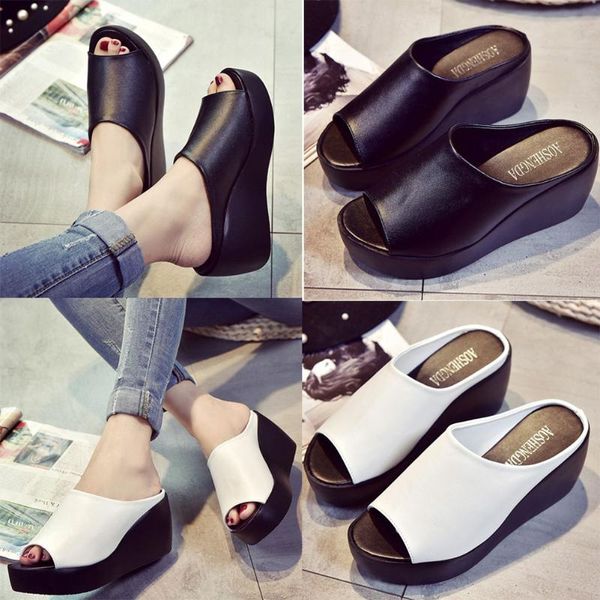 summer women wedge slipper platform flip flops soft pu leather women's shoes outdoor beach slides casual ladies slippers, Black
summer women wedge slipper platform flip flops soft pu leather women's shoes outdoor beach slides casual ladies slippers, Black
