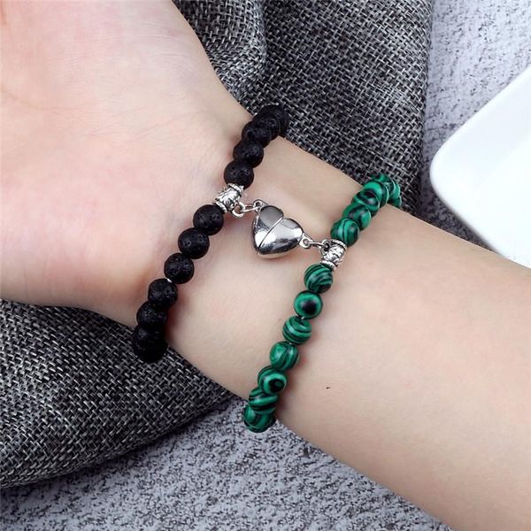 beaded, strands 2pcs/set magnetic bracelet 6mm ntural black lava stone beads heart pendant charm couple bracelets for friends men women jewe
beaded, strands 2pcs/set magnetic bracelet 6mm ntural black lava stone beads heart pendant charm couple bracelets for friends men women jewe