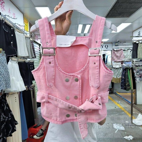 women's vests korobov 2021 summer fashion vest denim jackets korean streetwear button women coats vintage o neck sleeveless coat, Black;white
women's vests korobov 2021 summer fashion vest denim jackets korean streetwear button women coats vintage o neck sleeveless coat, Black;white